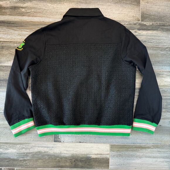 Ivy Storehouse Tweed Denim Black Jacket AKA Varsity Vintage Bomber Casual Style - Picture 7 of 8